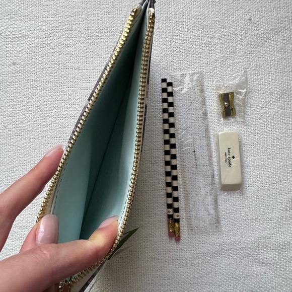 Kate Spade Stationery Set zippered pencil pouch NWT - Picture 4 of 5